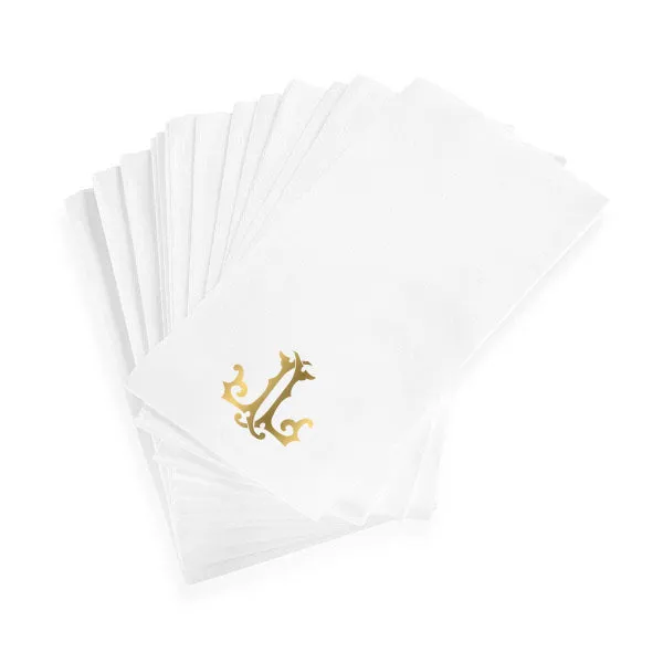 1-Letter Monogrammed Guest Towels