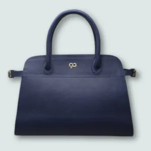 90 Feet Sarah Midnight Blue Genuine Leather Tote