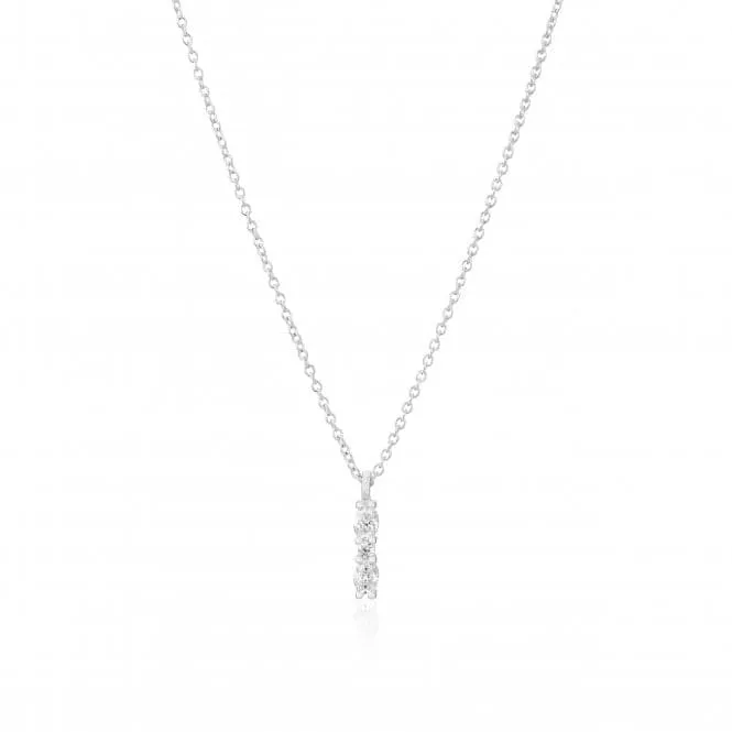 925 Sterling silver Ellera Ovale Piccolo Necklace SJ-N2414-CZ