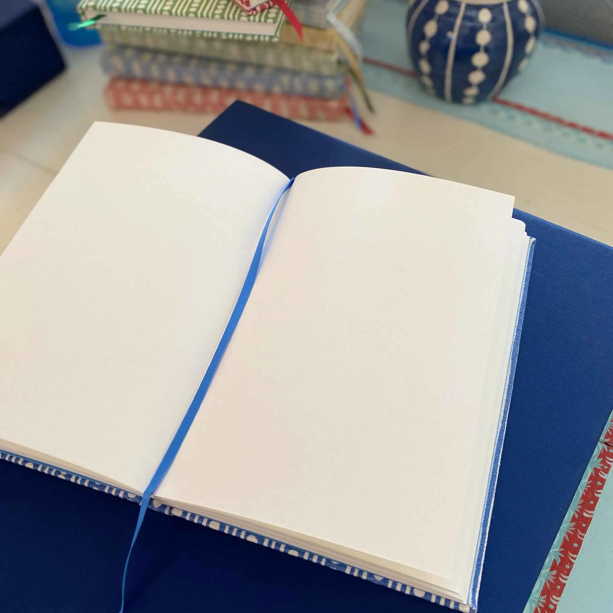 A5 Fabric Bound Notebook Wicklewood Blue