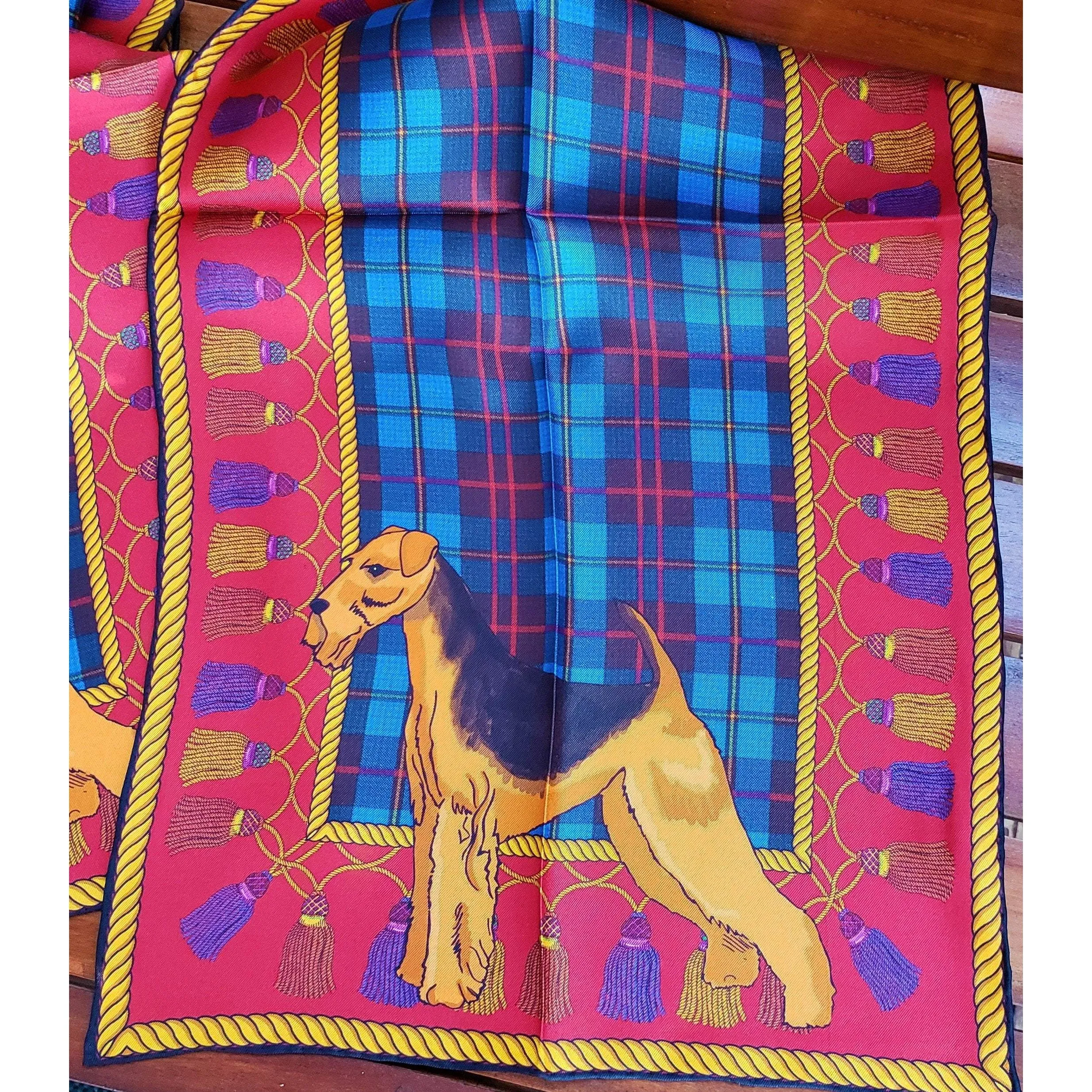 Airedale Terrier Oblong Silk Scarf