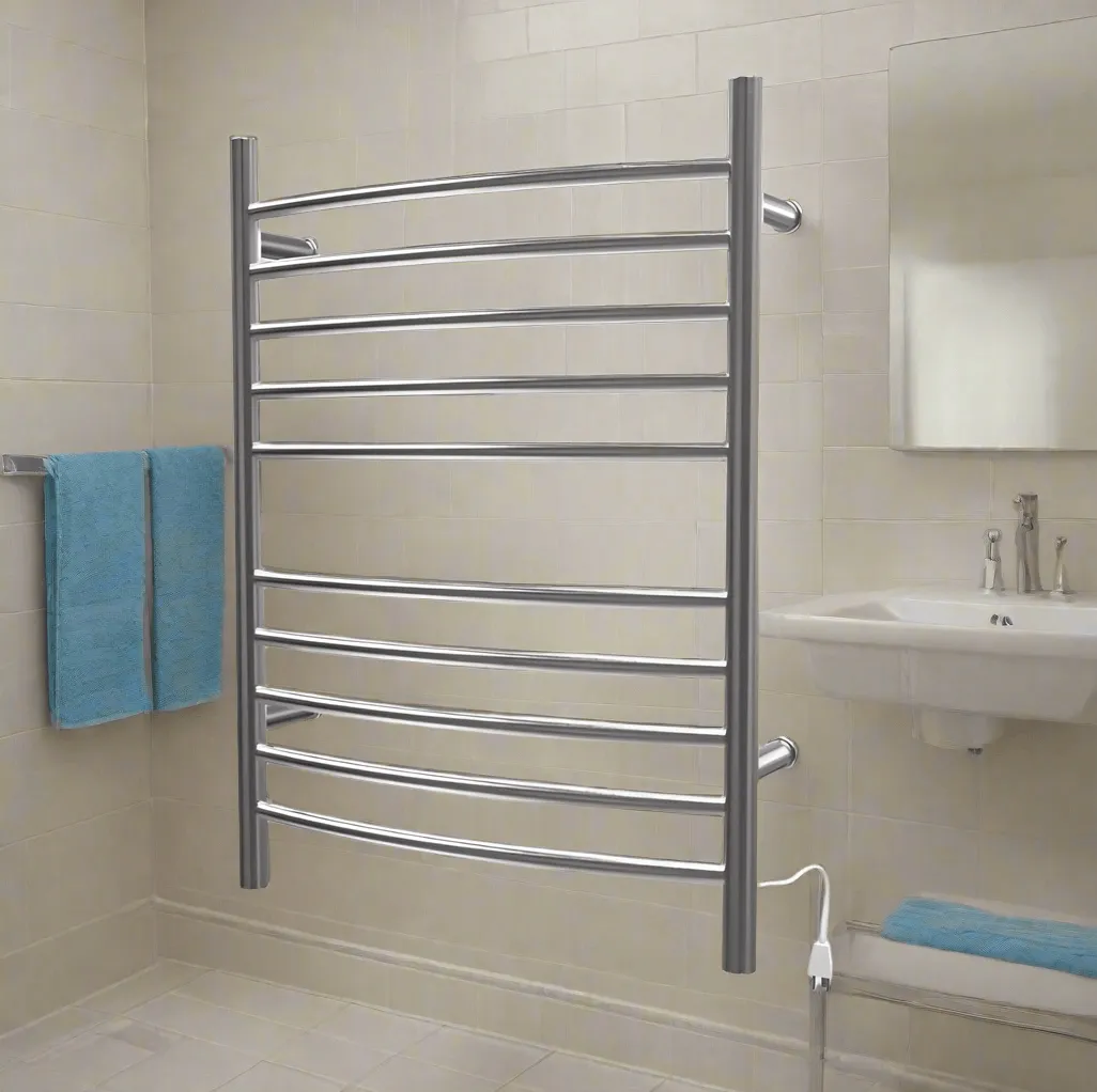 Amba Radiant Hardwired   Plug-in Combo Curved 10 Bar Towel Warmer