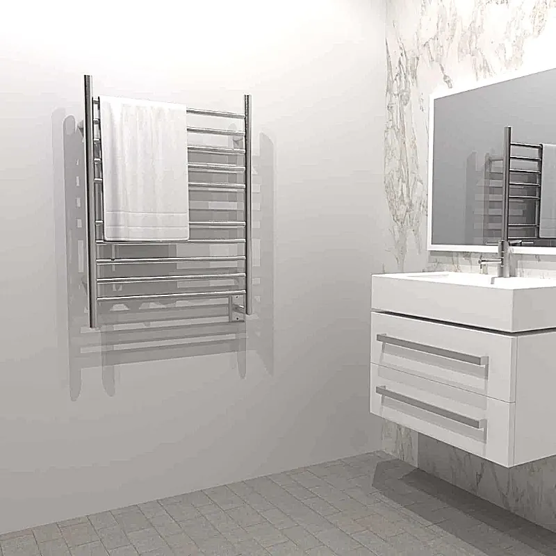 Amba Radiant Hardwired   Plug-in Combo Curved 10 Bar Towel Warmer