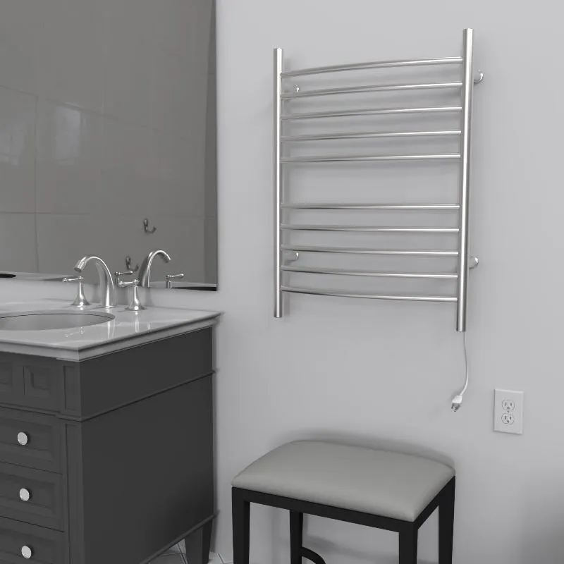 Amba Radiant Hardwired   Plug-in Combo Curved 10 Bar Towel Warmer