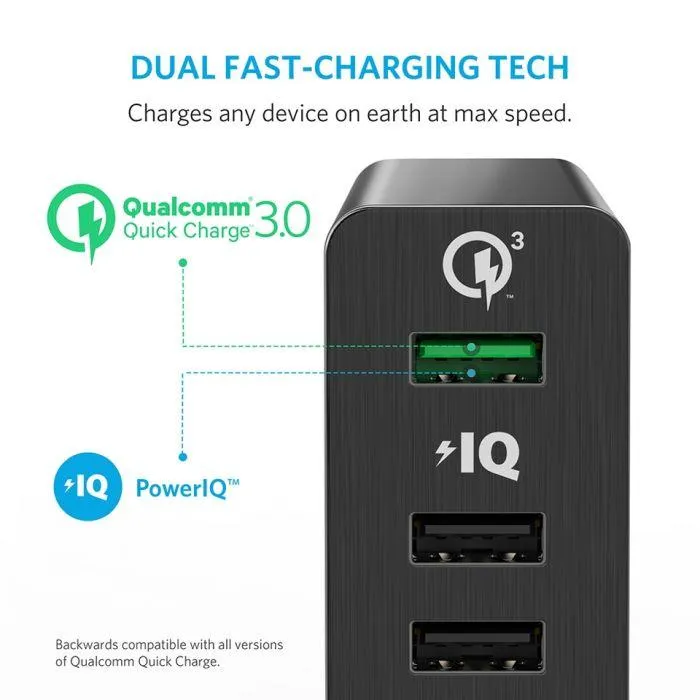 Anker PowerPort  6 Ports 60W With Quick Charge 3.0 Charging Station