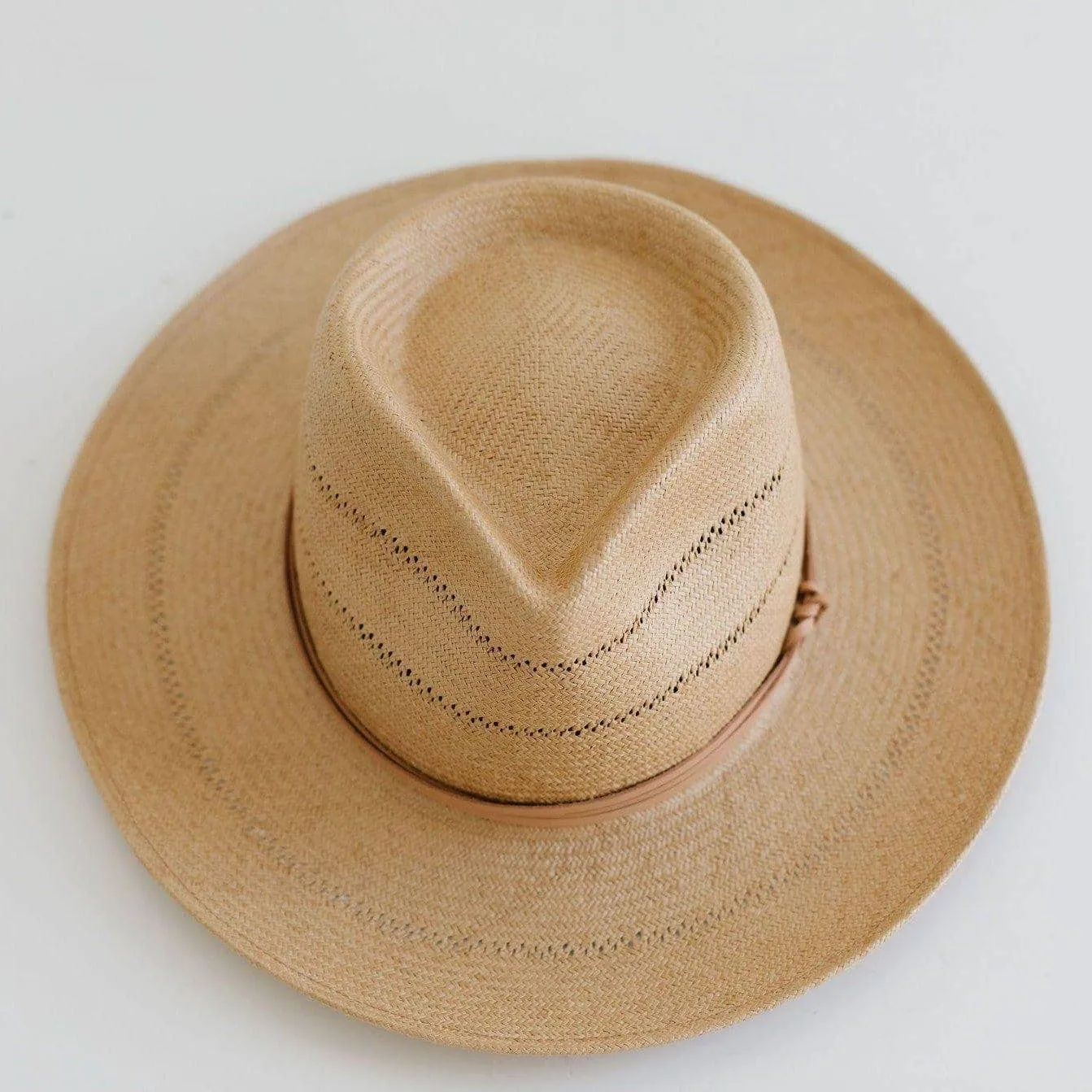 Arlo Straw Teardrop Fedora: Size 59 M/L / Honey