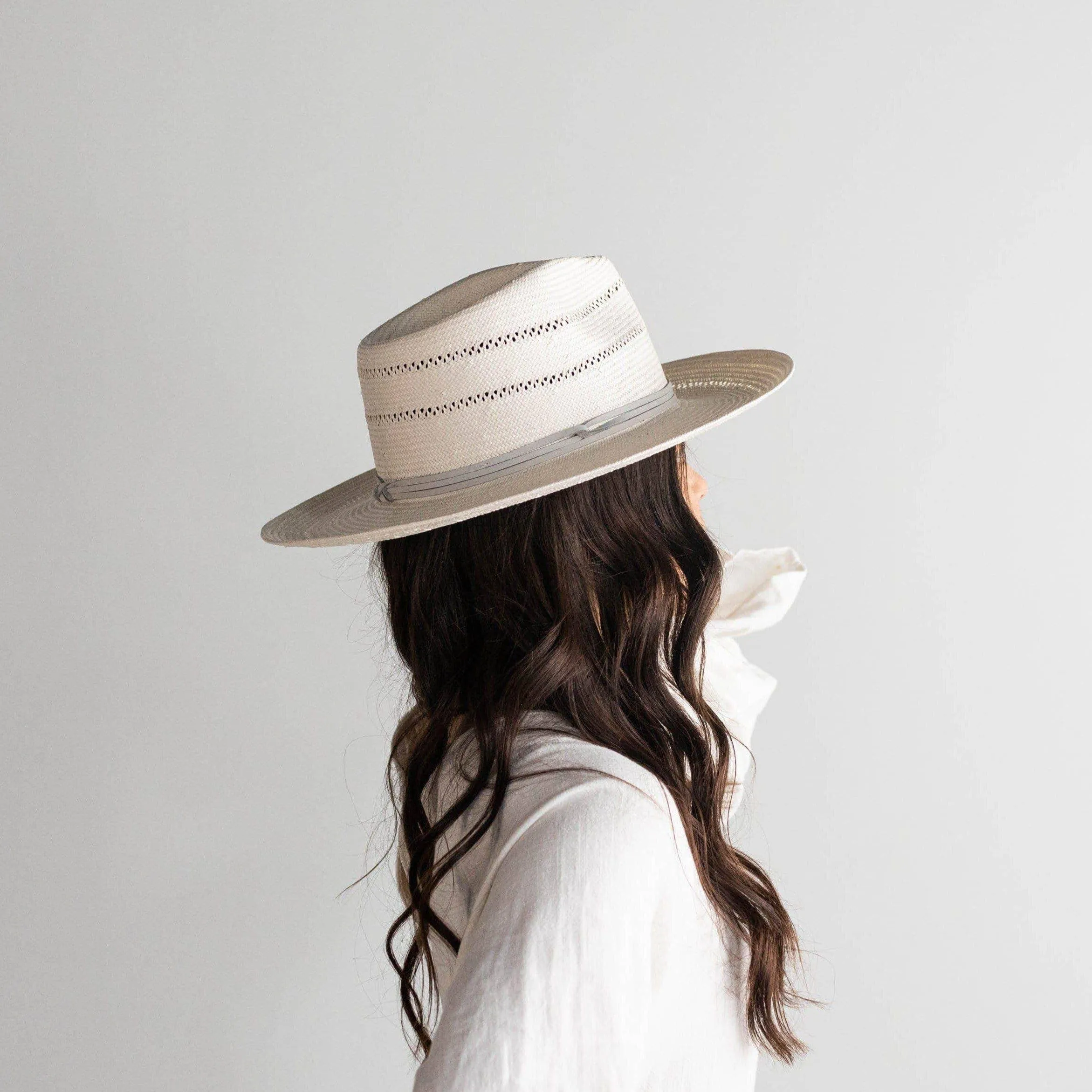 Arlo Straw Teardrop Fedora: Size 59 M/L / Honey