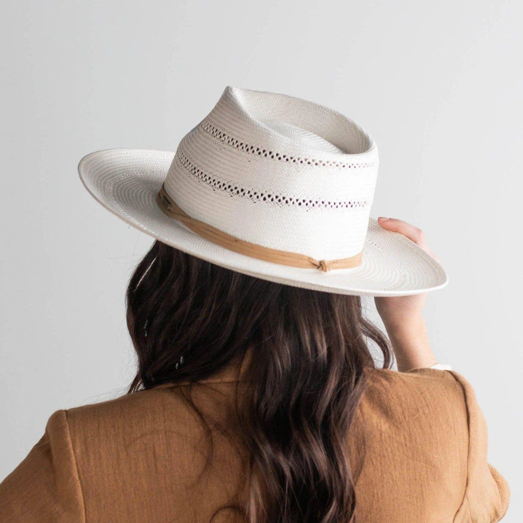 Arlo Straw Teardrop Fedora: Size 59 M/L / Honey