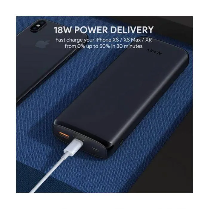 Aukey Powerbank 3-Port 20000mAh w/ 45w Power Delivery Black