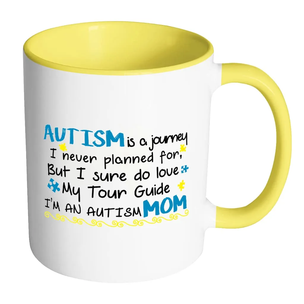 Autism Mom Mug Autism Is Journey White 11oz Accent Coffee Mugs