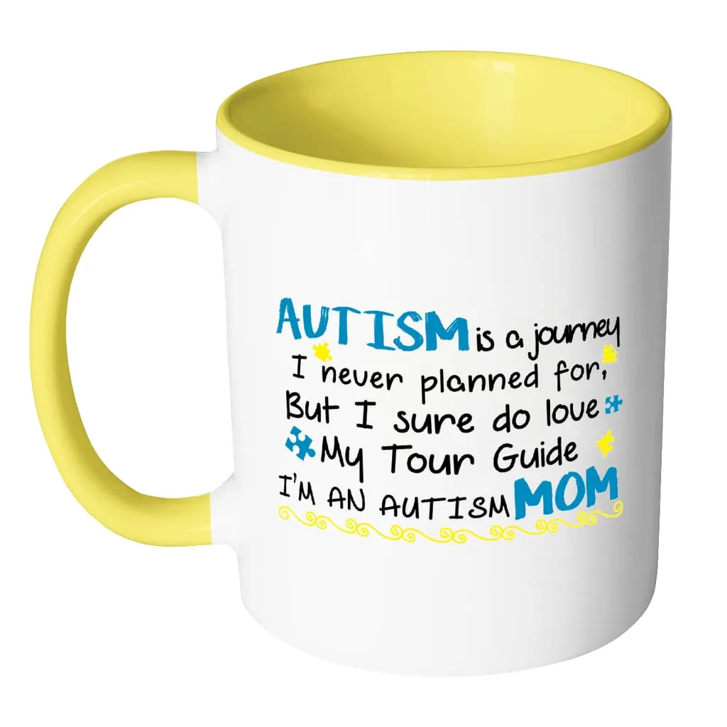 Autism Mom Mug Autism Is Journey White 11oz Accent Coffee Mugs