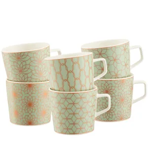 Aynsley Sage & Copper Mugs Set