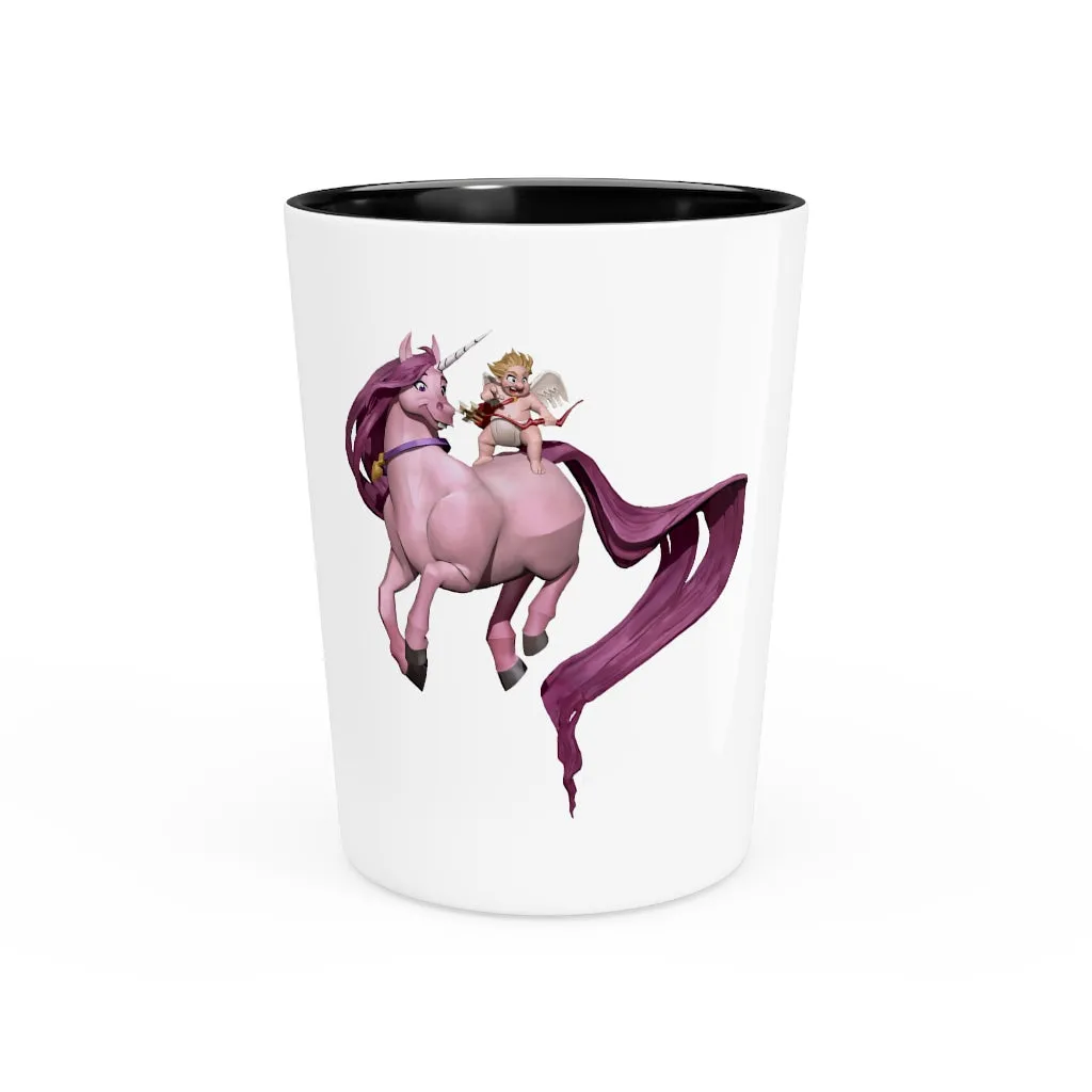 Baby Cupid and Horse Shot Glass