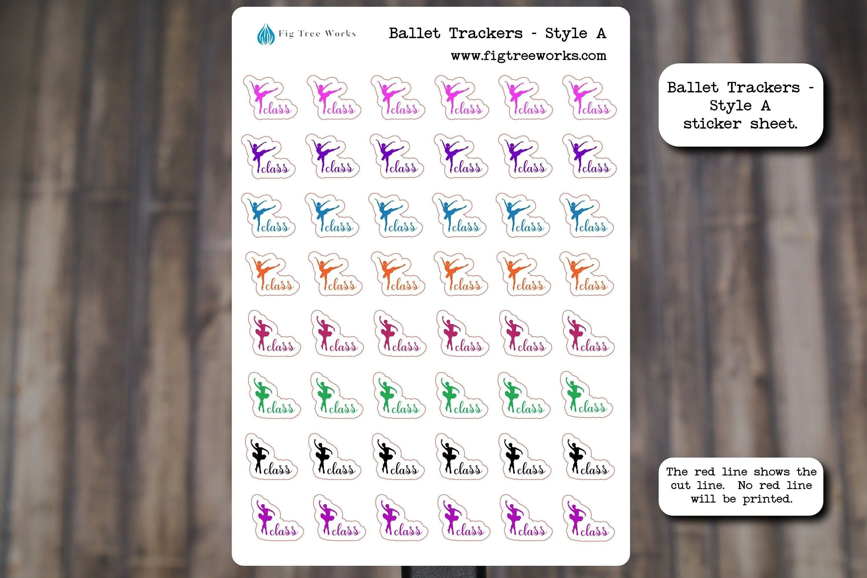 Ballet Planner Stickers Style A