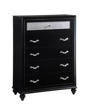 Barzini Bedroom Collection - Barzini 5-drawer Rectangular Chest Black