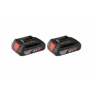 Bosch BAT612-2PK 18V Lithium-Ion 2 Ah Standard Power Batteries, 2-Pack