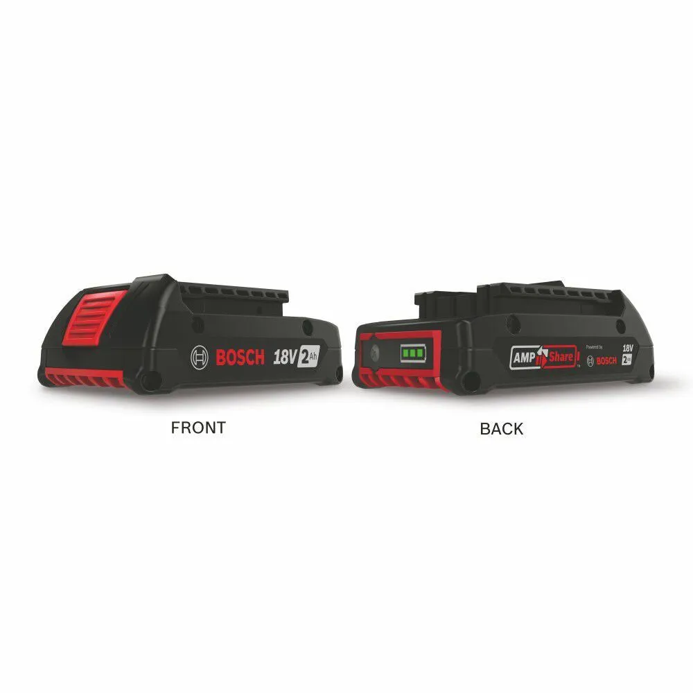 Bosch BAT612-2PK 18V Lithium-Ion 2 Ah Standard Power Batteries, 2-Pack