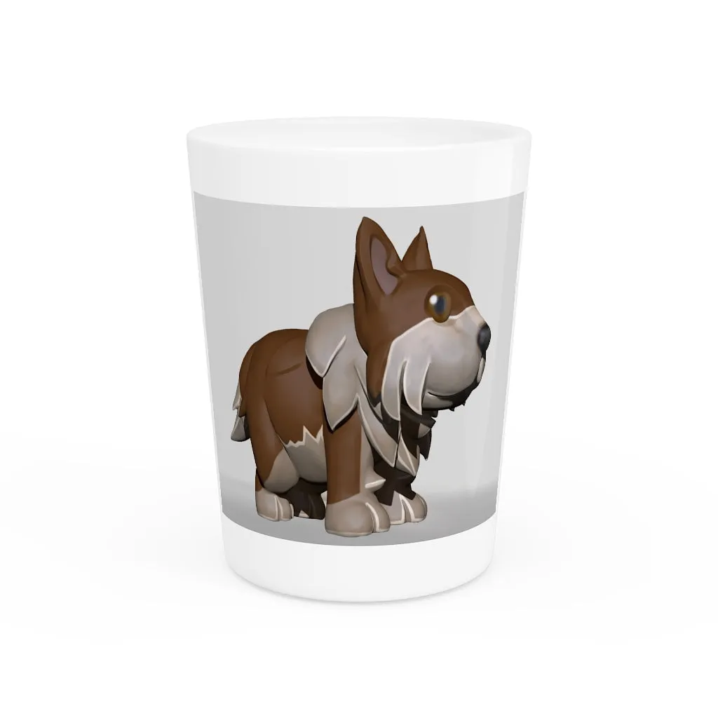 Brown Dog Shot Glass