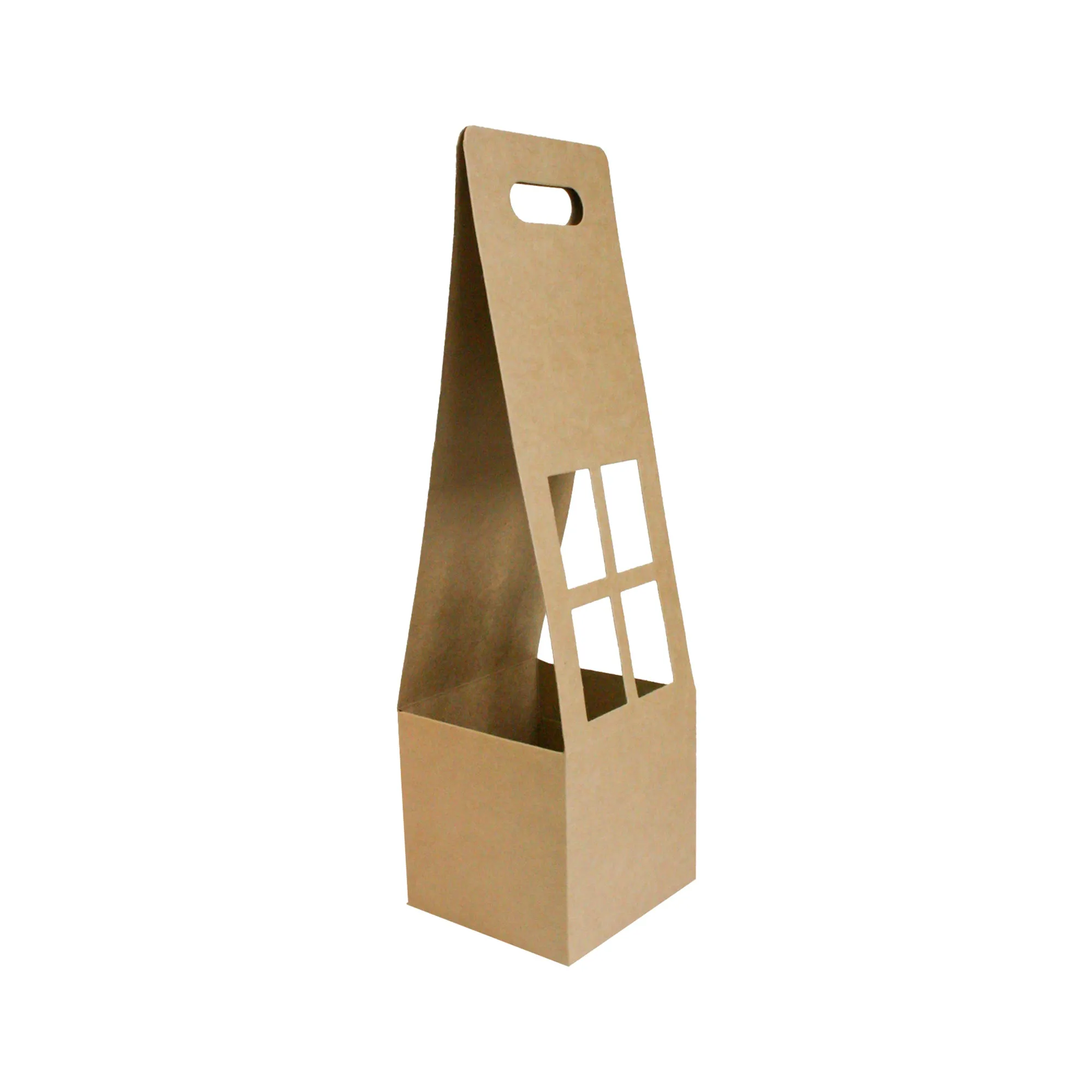 Brown Flower/Plant Carrier Boxes (Pack of 12)