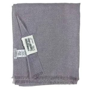 Brunello Cucinelli Cashmere Silk Scarf Gray Lavender Silver Sprankling - Large Women Shawl