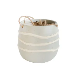 Ceramic 7" Hanging Planter, Green