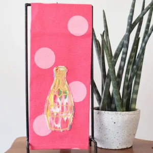 Champagne Bottle Hand Towel