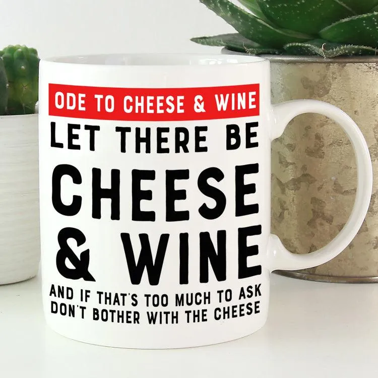 Cheese and Wine Gift Mug