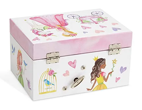 Corn And Castle Musical Jewelry Box Fairy Pcess Hearts Design Dance