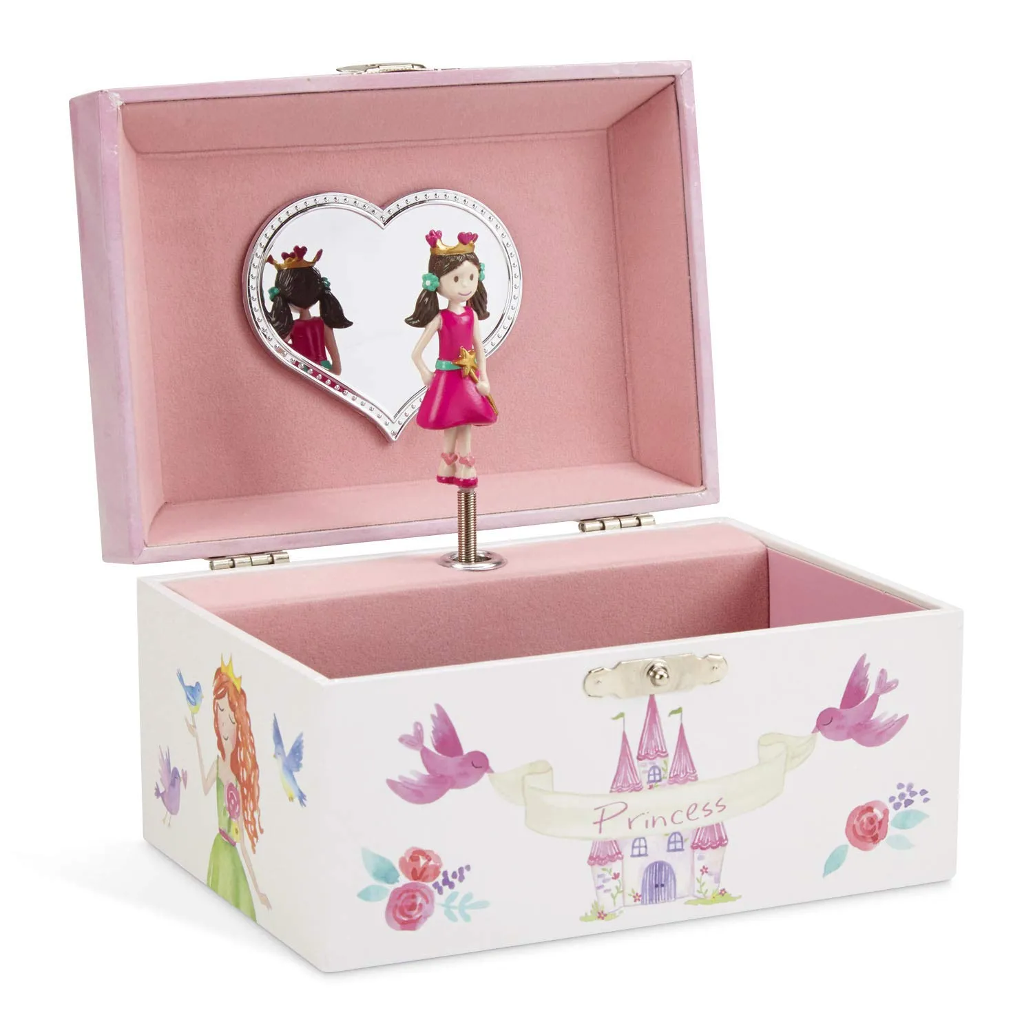 Corn And Castle Musical Jewelry Box Fairy Pcess Hearts Design Dance