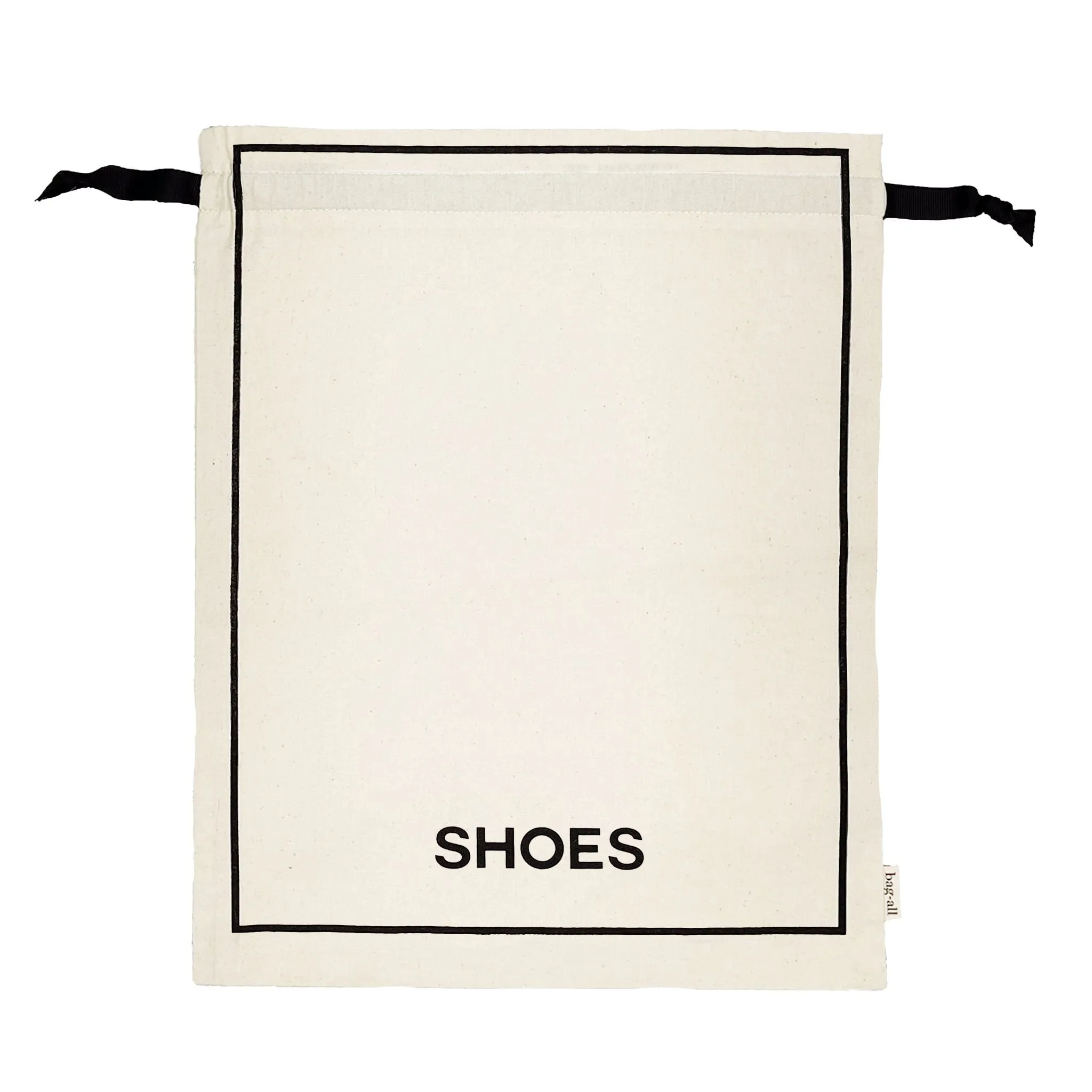 Couture Shoe Travel Bag, Cream with Small Print