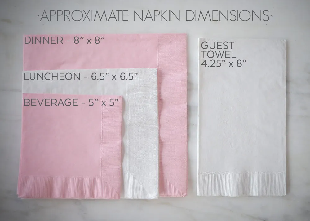 Custom Monogrammed 3ply Guest Towels