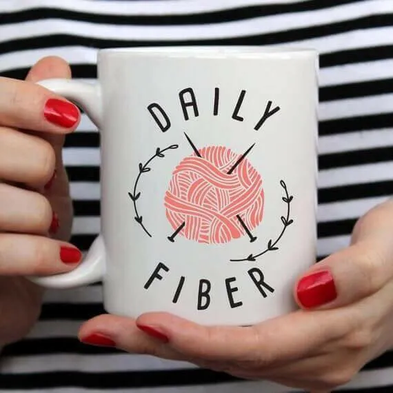 Daily Fiber Coffee Mug, Ceramic Coffee Mug, Gift