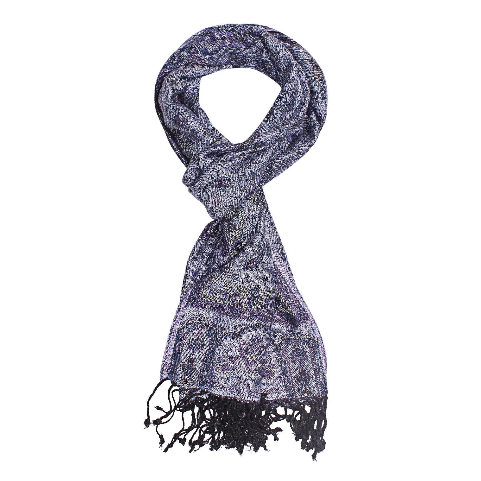 Elegant Harmony Paisley Jacquard Scarf