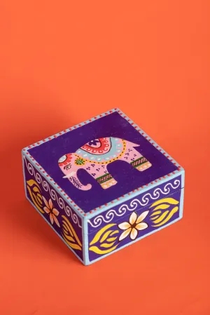 Elephant Hand Painted Box