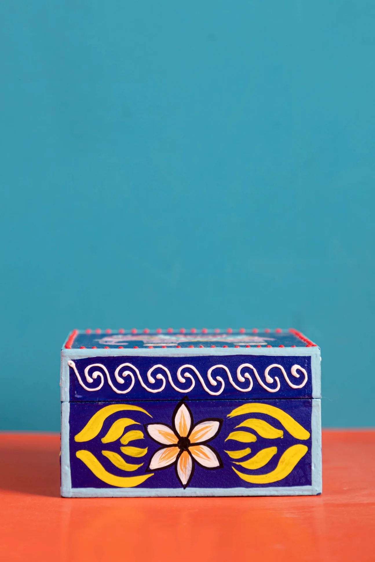 Elephant Hand Painted Box