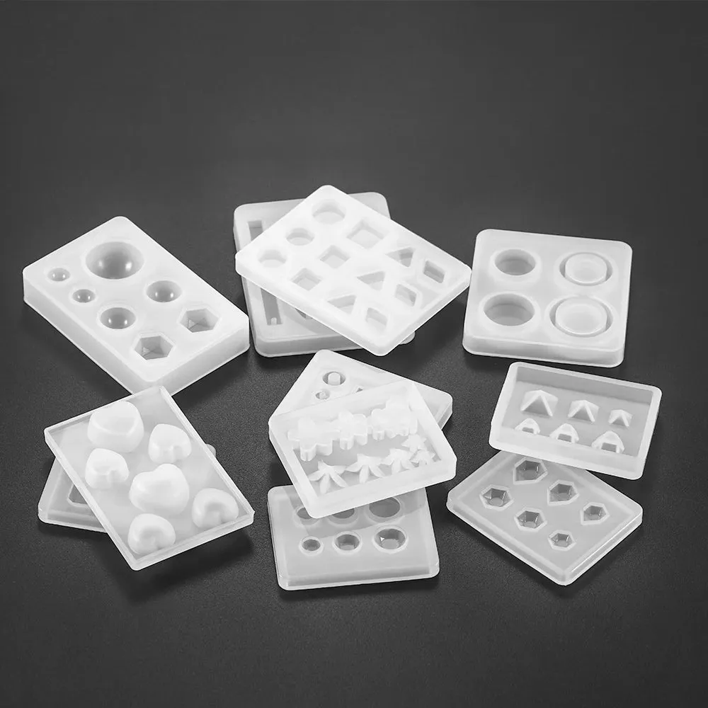 ELMAS Silicone Jewelry Molds - Heart, Round & Rectangle Shapes