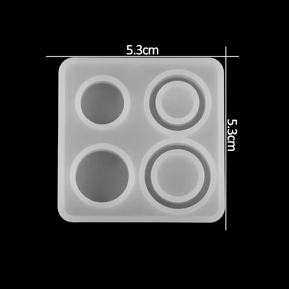 ELMAS Silicone Jewelry Molds - Heart, Round & Rectangle Shapes