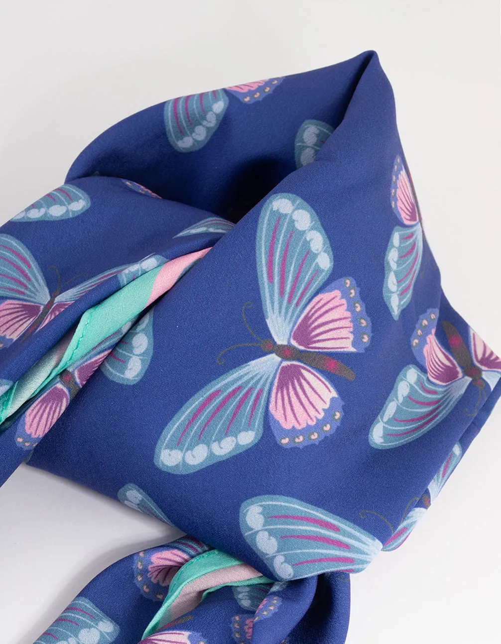 Fabric Butterfly Print Scarf