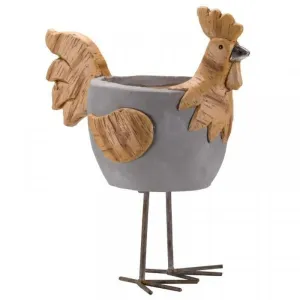 Flamboya 40cm Woodstone Rooster Planter