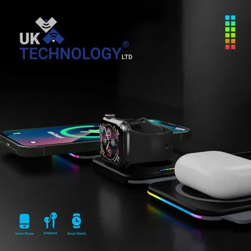 Foldable Wireless Charging Pad - Phone, iWatch, Airpods