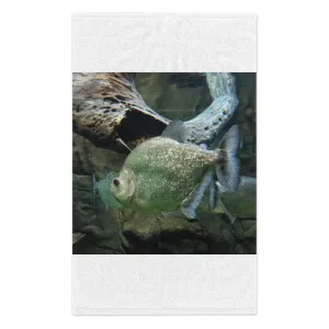 Glitter Green Fish Rally Towel, 11x18