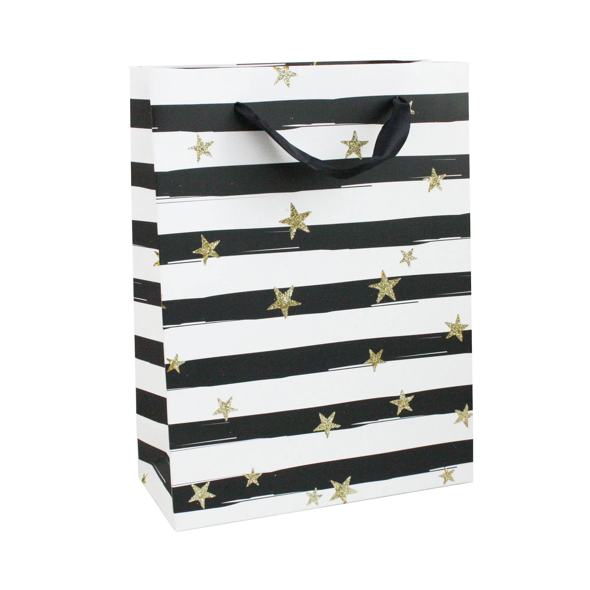 Glittery Stars Gift Bags - Set Of 4, Assorted Colors