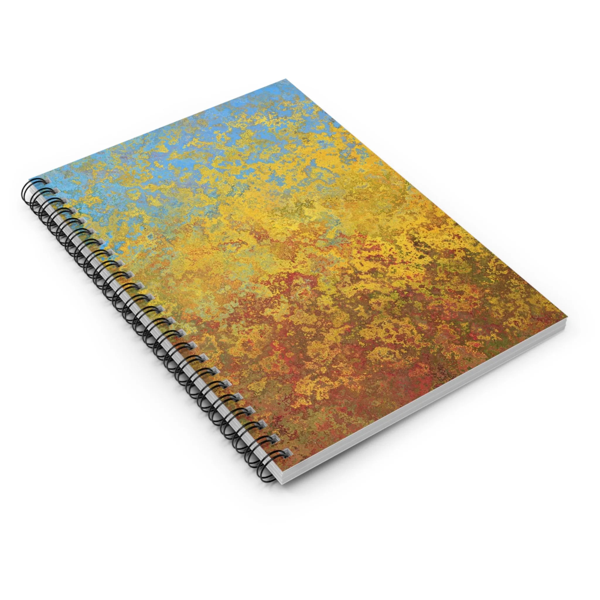 Gold and blue spots - Inovax Spiral Notebook (Ruled Line)