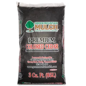 Green Mountain Color Enhanced Black Cedar Mulch, 3 Cu. Ft. Bag