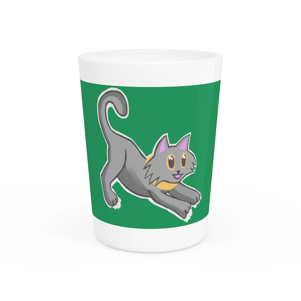 Grey Kitty Shot Glass