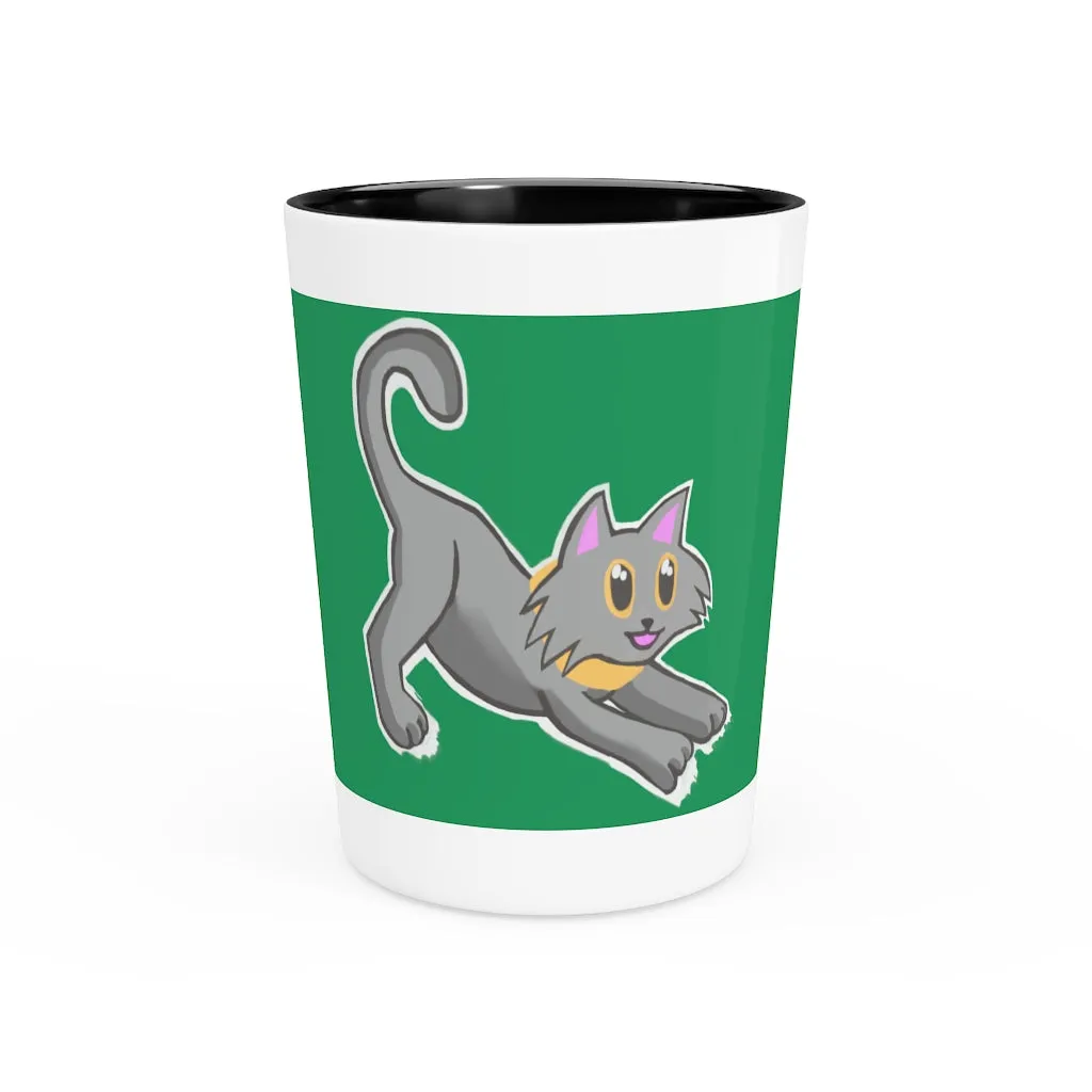 Grey Kitty Shot Glass