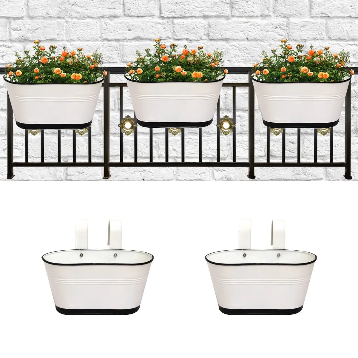 Hangwave Oval Planter - (Set of 5)