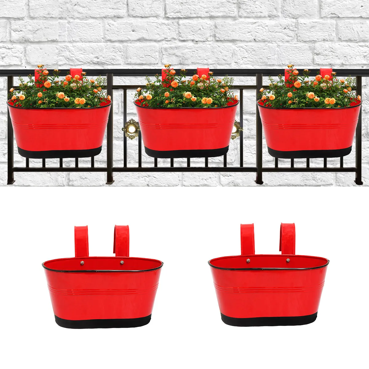 Hangwave Oval Planter - (Set of 5)