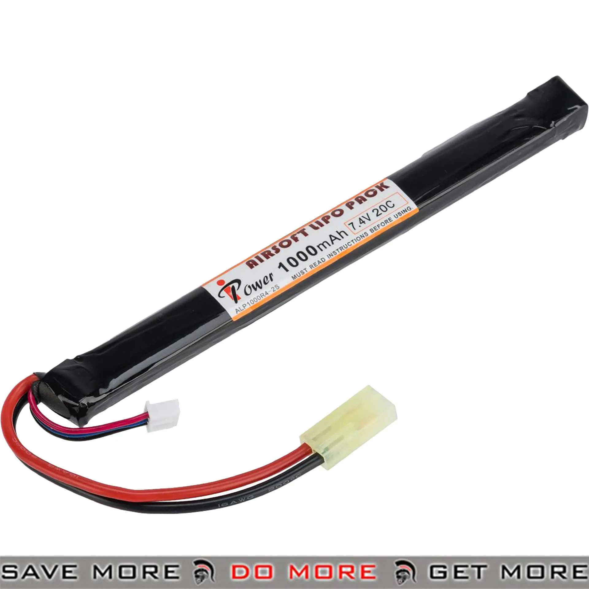 Intellect iPower 11.1v LIPO 1000mAh 20C High Performance Lithium Battery For Airsoft Electric Rifles