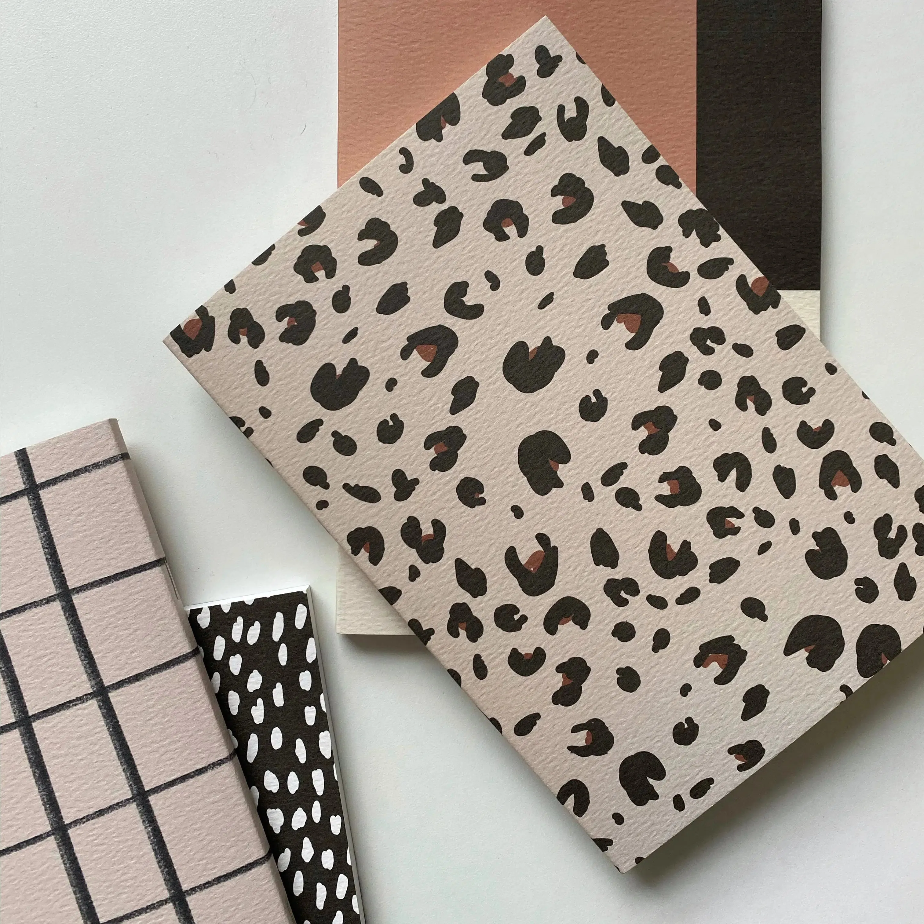 Kinshipped - Cream Leopard A5 notebook